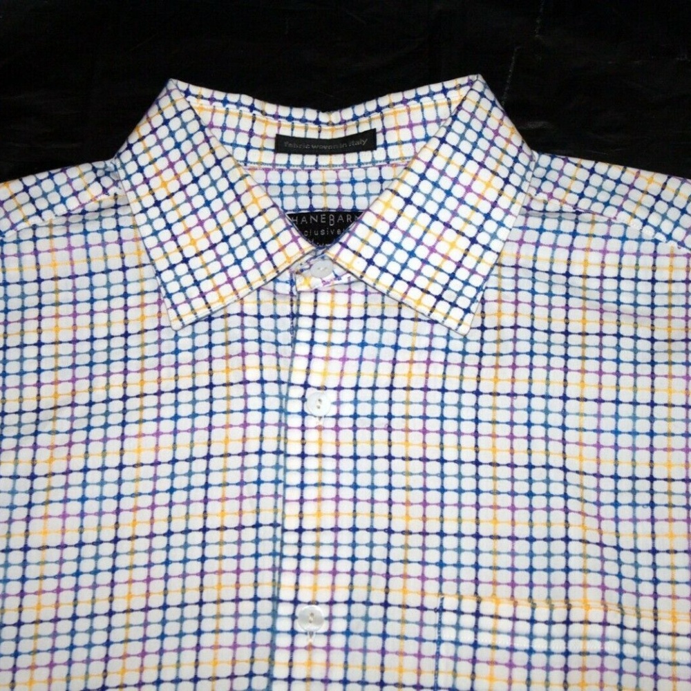 Jhane Barnes Mens Long Sleeve Button Front Shirt S - Picture 4 of 7